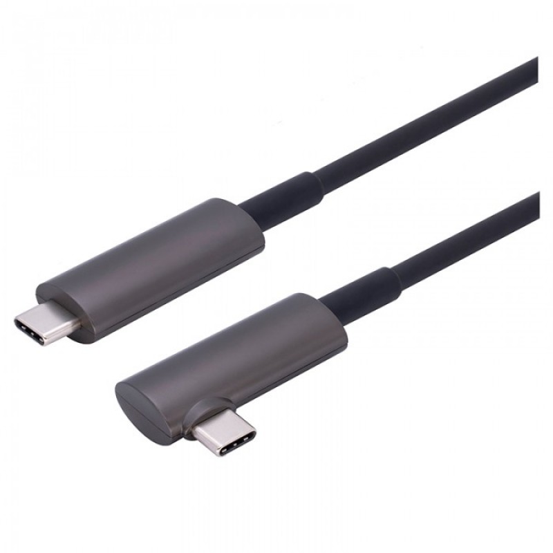 USB Type-C to Type-C Right-Angle Plug Active Optical Cable